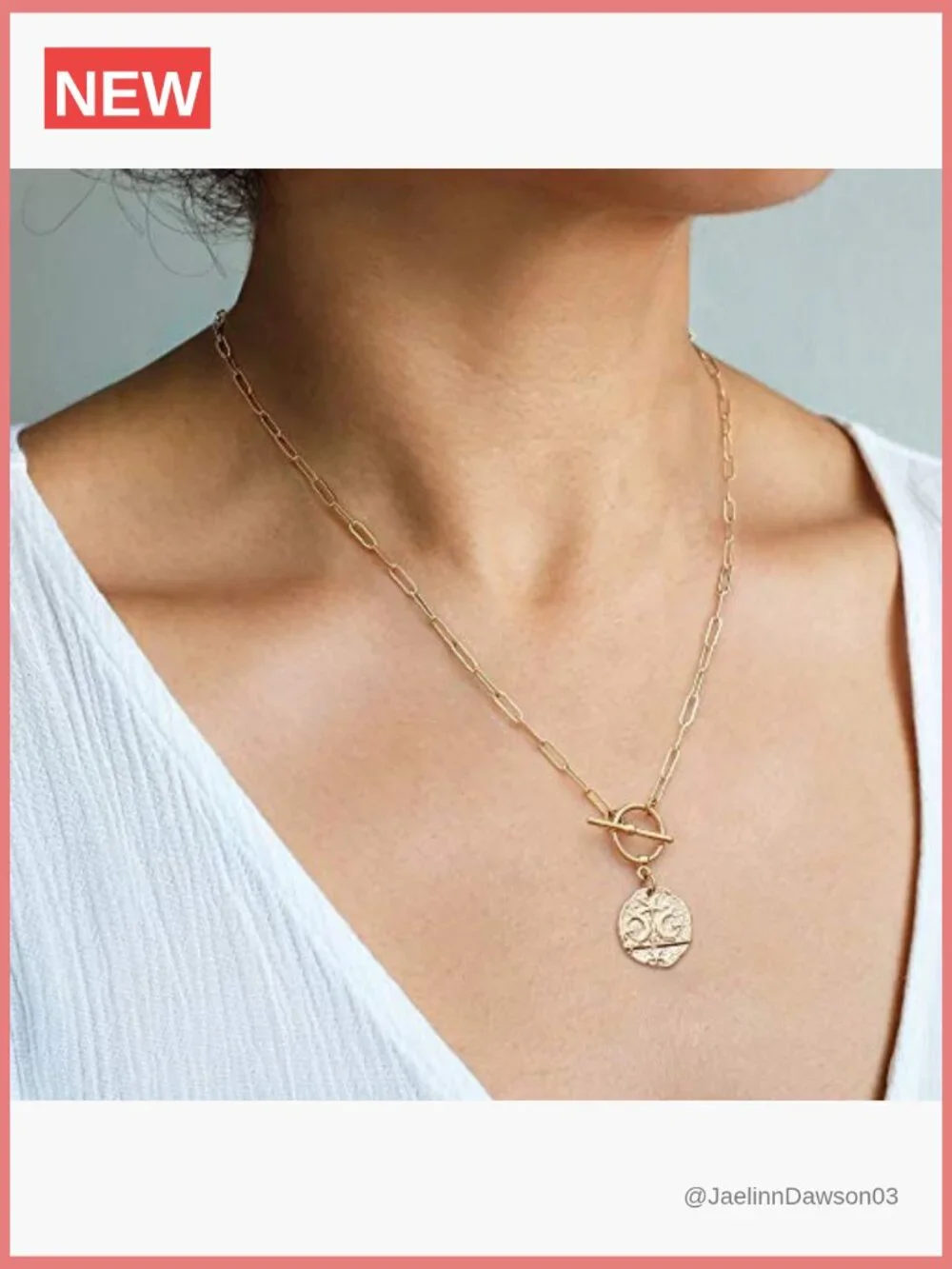 18K Gold Plated Moon Star Layering Choker Necklace Pendant
